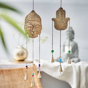 Decoratie hanger BALI Buddha ijzer - goudkleurig