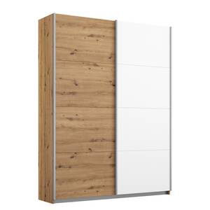 Zweefdeurkast Subito pure Eikenhoutlook Artisan/Wit - Breedte: 135 cm