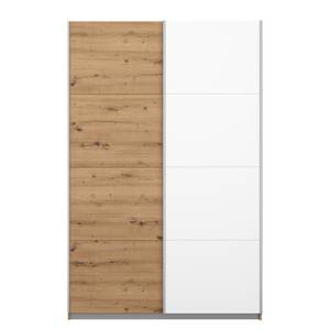 Schwebetürenschrank Subito pure Eiche Artisan Dekor / Weiß - Breite: 135 cm