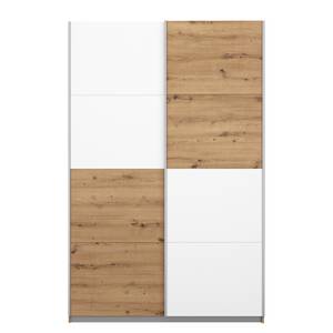 Schwebetürenschrank Subito pure Eiche Artisan Dekor / Weiß - Breite: 135 cm