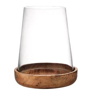 Windlicht FOREST Glas / Mangoholz - Braun