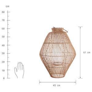 Laterne BALI NIGHTS Rattan - Natur - Höhe: 61 cm