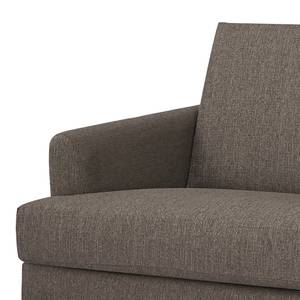 Sofa Rasch (3-Sitzer) Strukturstoff - Dunkelbraun