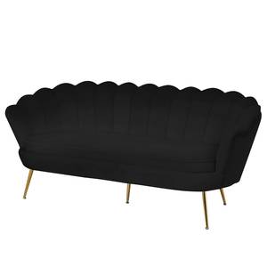 Sofa Ralemo (3-Sitzer) Samt - Schwarz