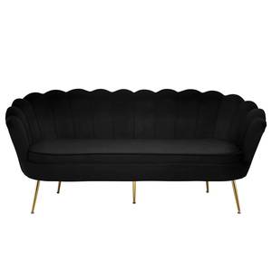 Sofa Ralemo (3-Sitzer) Samt - Schwarz