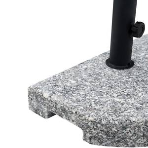 Pied de parasol The Rock I Granite / Acier - Gris