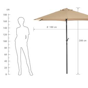 Parasol SIESTA IX Aluminium / Polyester - Beige