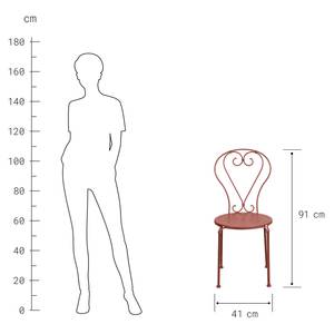 Gartenstuhl CENTURY I Eisen - Rot