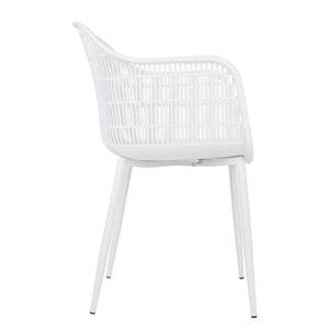 Chaise de jardin Shelly Fer / Polypropylène - Blanc