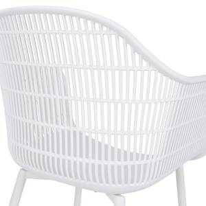 Chaise de jardin Shelly Fer / Polypropylène - Blanc