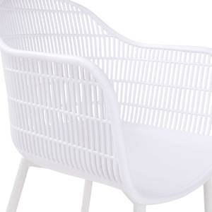 Chaise de jardin Shelly Fer / Polypropylène - Blanc