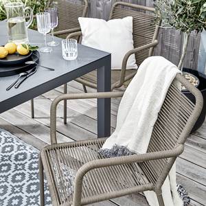 Chaise de jardin Loops Fer / Polypropylène - Gris