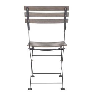 Chaise de jardin Street Life Acacia massif / Fer - Gris