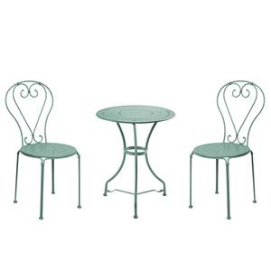 Table et chaises Century I (3 éléments) Fer - Vert