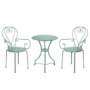 Table et chaises Century II (3 éléments) Fer - Vert