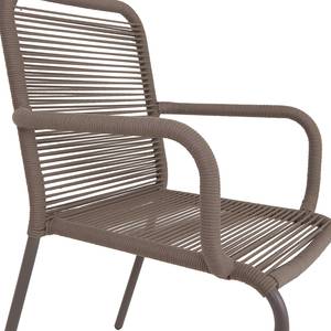 Chaises de jardin Loops (lot de 2) Fer / Polypropylène - Gris