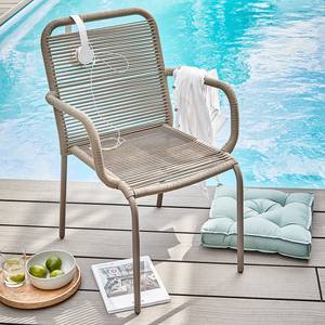 Chaises de jardin Loops (lot de 2) Fer / Polypropylène - Gris