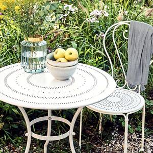 Table et chaises Century I (3 éléments) Fer - Blanc