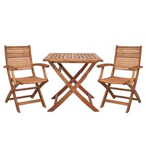 Table et chaises Somerset (3 élém.) Acacia massif - Marron