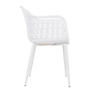 Table et chaises Linea (3 éléments) Fer / Polypropylène - Blanc