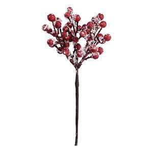 Branches de baies WINTERGREEN (6 élém.) Fer / Polyester PVC - Rouge