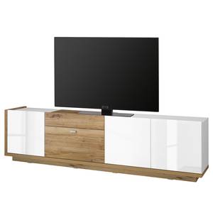 Meuble TV Lahntal I Blanc - Bois manufacturé - 220 x 59 x 41 cm