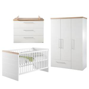 Babyzimmer-Set Nele (3-teilig) Weiß - Holzwerkstoff