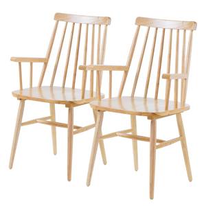 Chaises à accoudoirs Tara (lot de 2) Hévéa