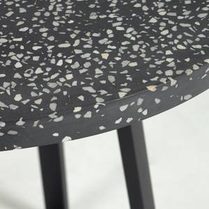 Tavolo da pranzo Viola Battuto di terrazzo / Acciaio - Battuto di terrazzo nero / Nero