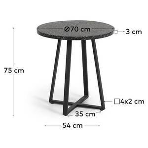 Table Viola Terrazzo / Acier - Terrazzo noir / Noir