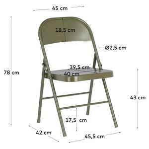 Chaises Penaflor (lot de 2) Vert olive