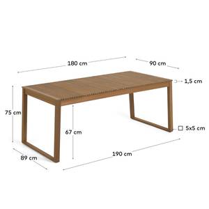 Table Seelze Acacia massif - Acacia marron