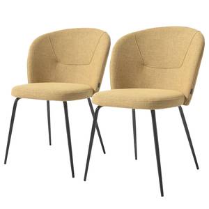 Gestoffeerde stoelen Moselle (set van 2) Saffraan