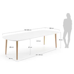 Eettafel Dalila II (met uitschuiffunctie)