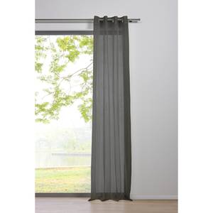 Rideaux à œillets Pure Polyester - Gris - 135 x 245 cm