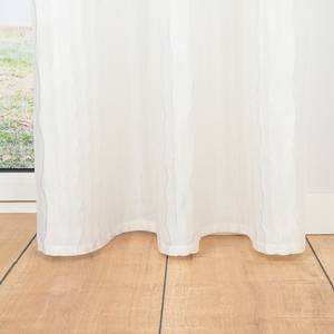 Rideaux à œillets Stream Polyester - Blanc - 135 x 245 cm
