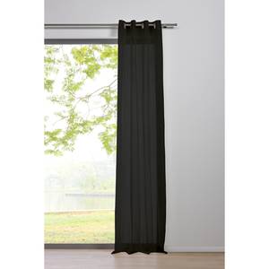 Gordijn Pure polyester - Zwart - 135 x 300 cm