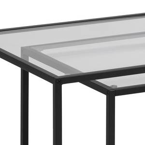 Tables gigognes Coogee VII (lot de 2) Verre / Métal - Noir