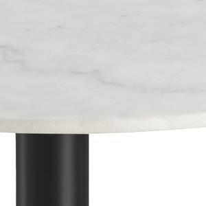 Tavolino da salotto Richfield Marmo / Metallo - Bianco marmo - Nero
