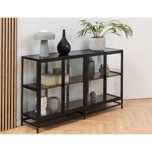 Sideboard Coogee IV Glas / Metall - Schwarz