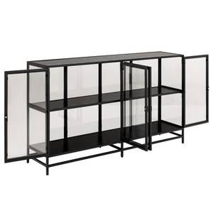 Sideboard Coogee IV Glas / Metall - Schwarz