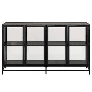 Sideboard Coogee IV Glas / Metall - Schwarz