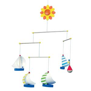Giostrina per neonato Barche a vela Multicolore - Materiale sintetico - Legno massello - 30 x 60 x 50 cm
