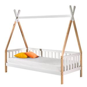 Kojen-Bett Tipi I Weiß - Holzwerkstoff - 96 x 189 x 206 cm