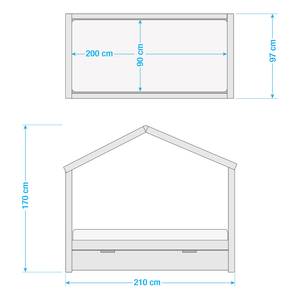 Hausbett Dallas 3 Weiß - Mit Schubladen