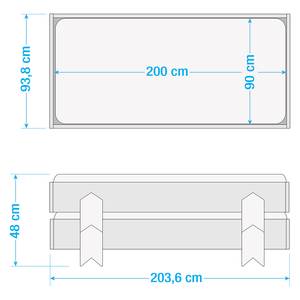 Lit Modulo Pfeil (lot de 2) Blanc