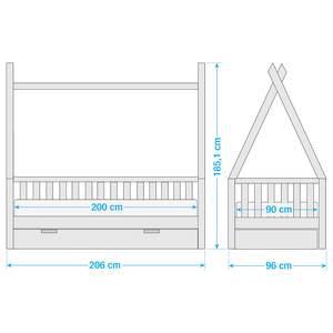 Kojen-Bett Tipi II Kiefer