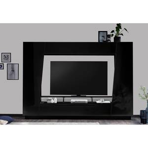 Ensemble meubles TV Reedley (4 éléments) Noir brillant