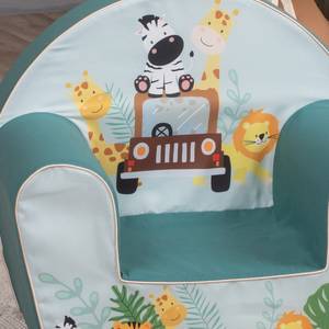 Kinderfauteuil Safari Meerkleurig - Plastic - Textiel - 34 x 42 x 51 cm