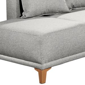 Ecksofa Rutherford II Webstoff Denga / Microfaser Laci: Silber / Anthrazit - Ottomane beidseitig montierbar